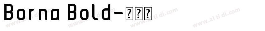 Borna Bold字体转换